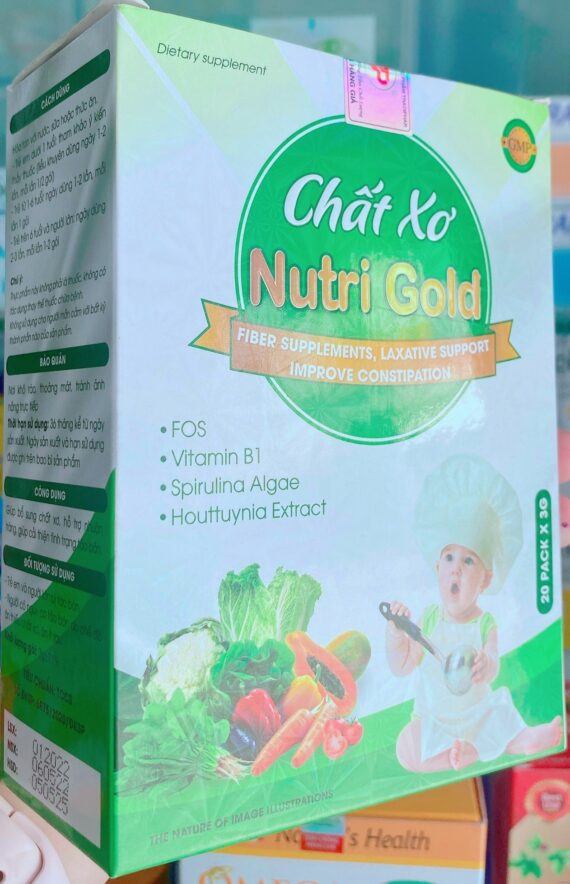 Chất Xơ Nutri Gold hộp 20 gói x 3g